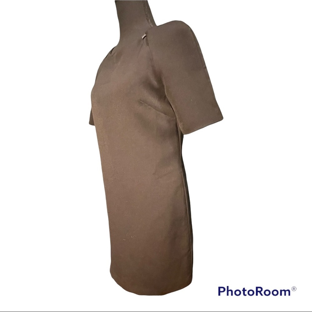 Bordeaux Is The Basic Solid Black Mini Shift Dres… - image 2